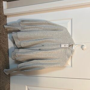 NWT Ribbed Cuff Fleece Hoodie